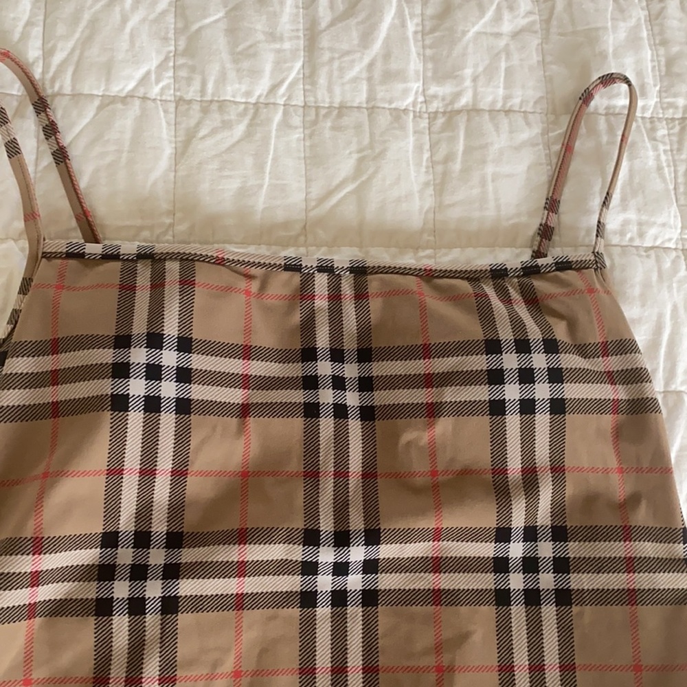 (Sold)Burberry Delia one piece check print Medium M - Picture 6 of 11